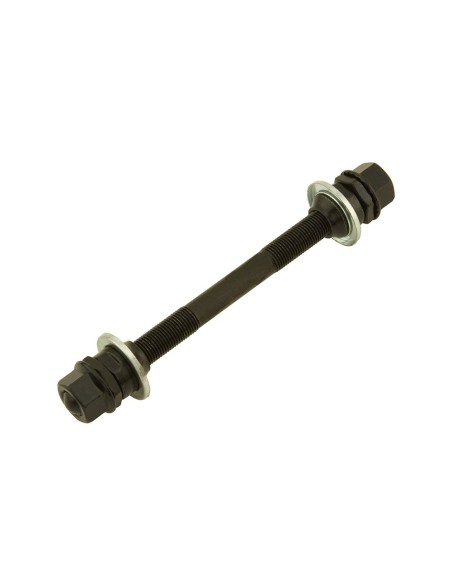 Front Hub Axle 3/8x140mm Black.